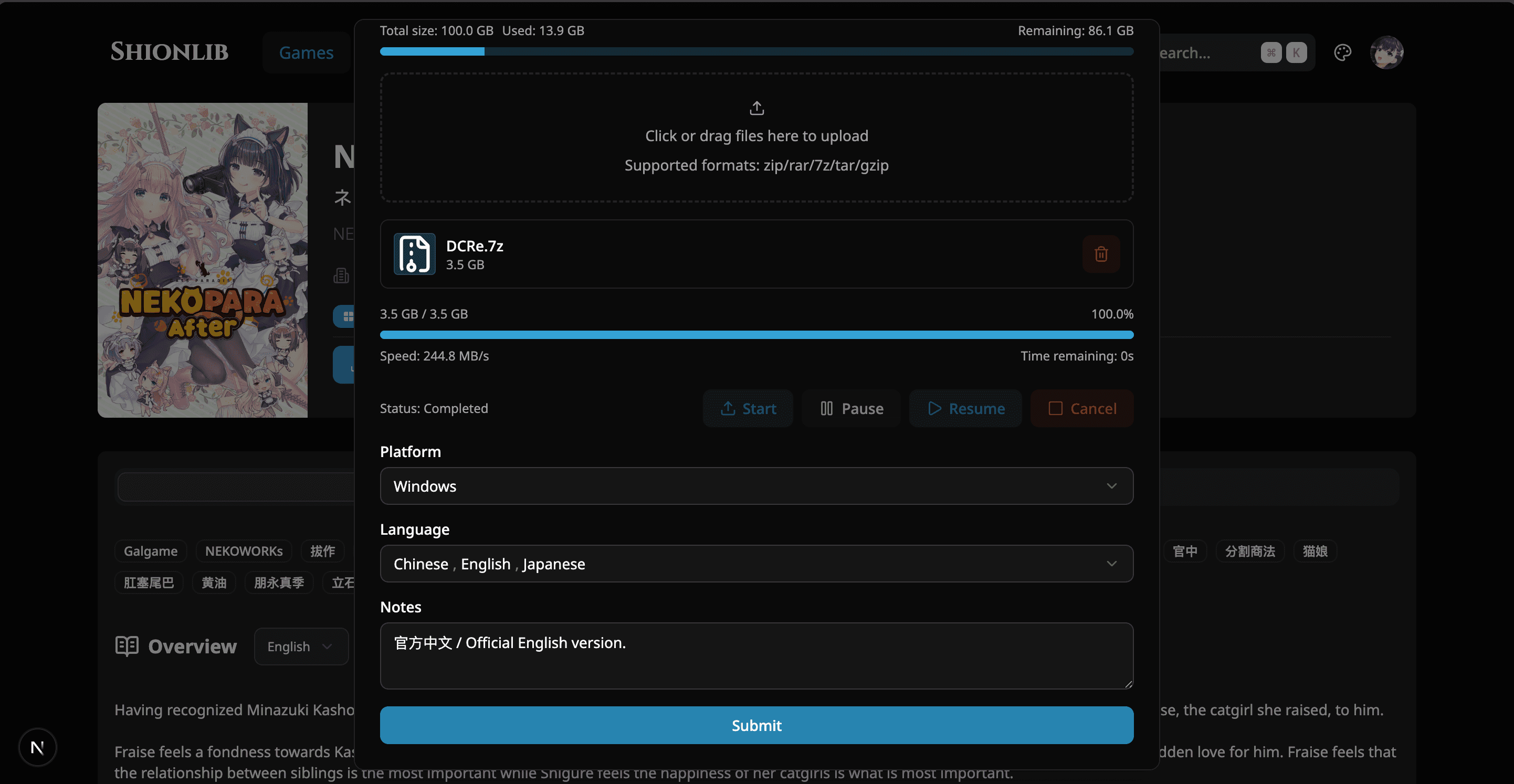Fill metadata