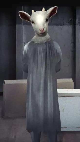 被り物の子